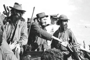 Camilo,Fidel y Huber entran a La Habana en enero 5 de 1959.